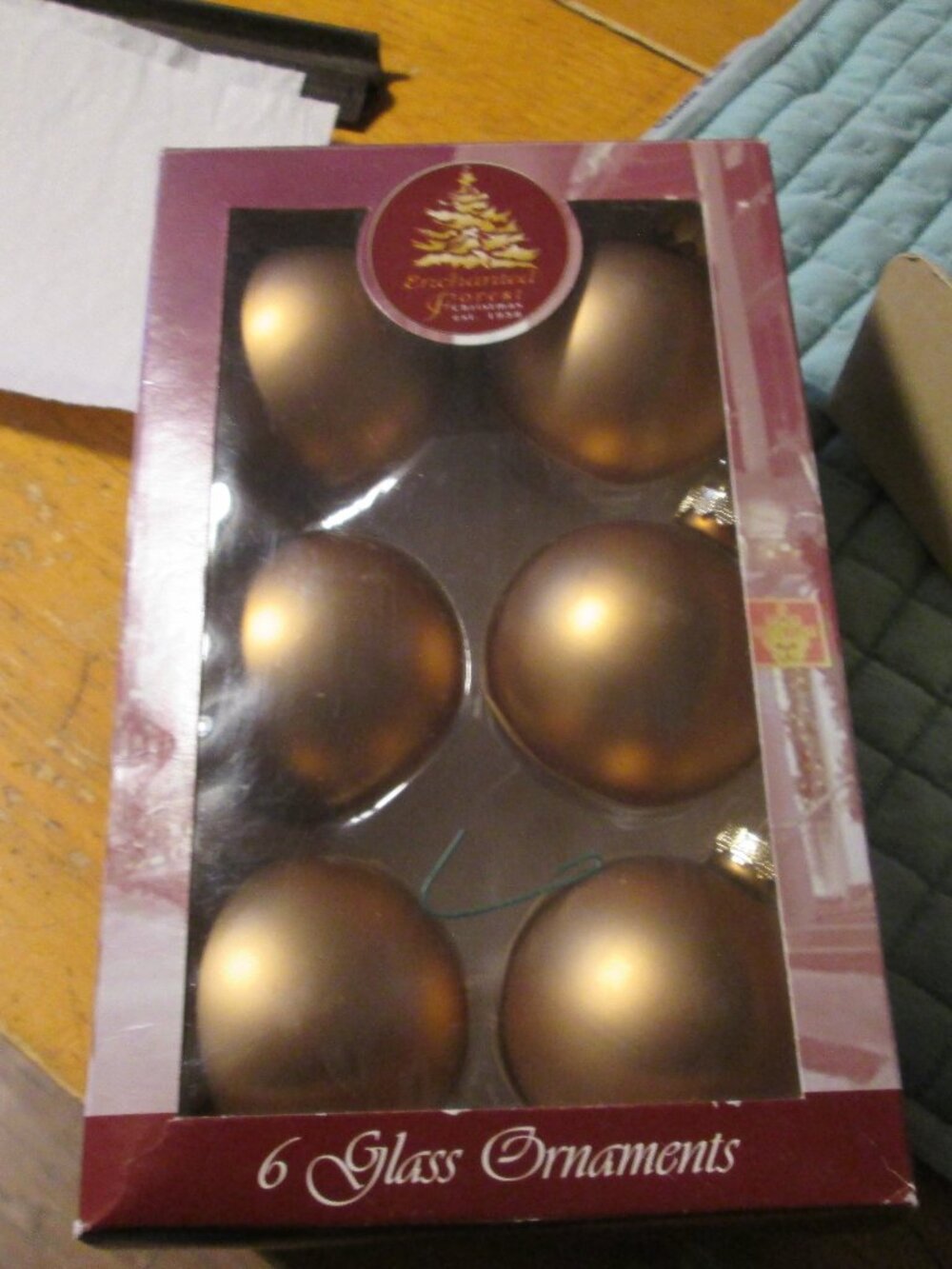 in box six Enchanted forest gold bronze deep gold onrmants mint like new